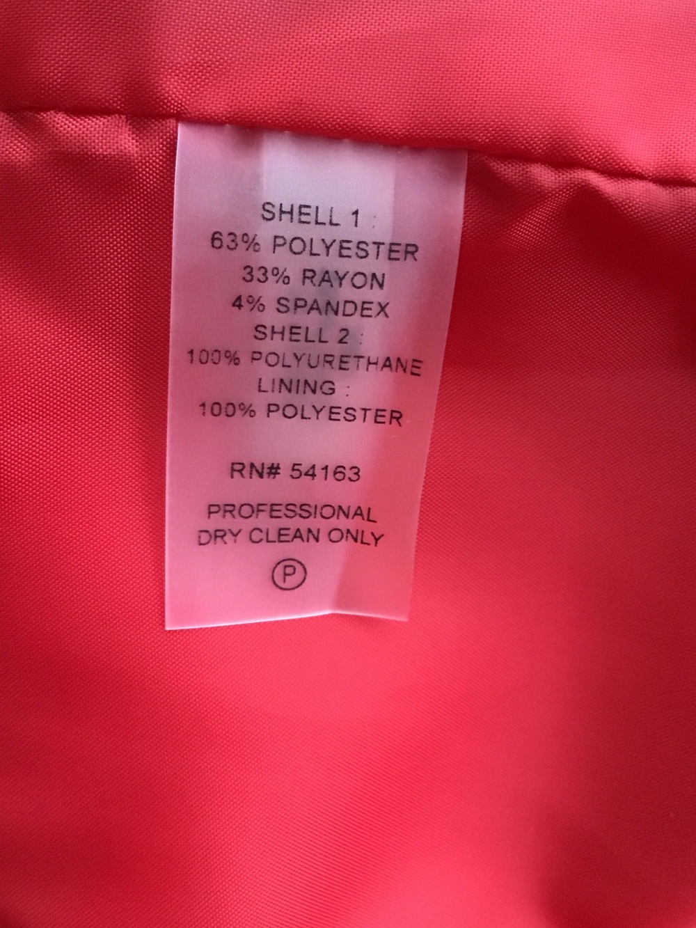 Calvin Klein Red Zip-Front Blazer with Black Trim and Gold Hardware - Picture 4 of 4